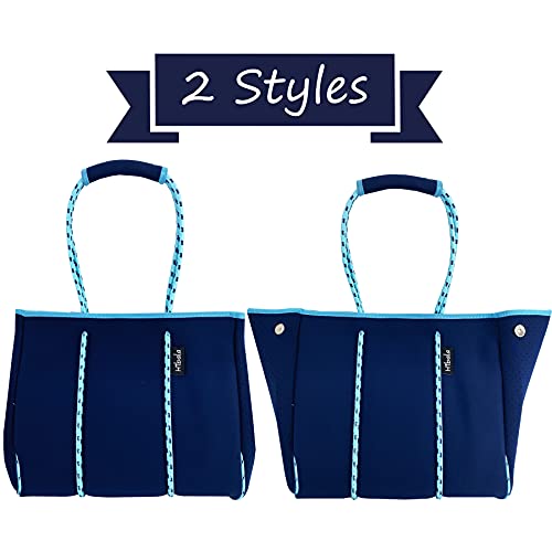 Hibala Neoprene Multipurpose Beach Bag,Gym/Travel/Pool Bag,Tote For Women&Men (Blue) #TOP4