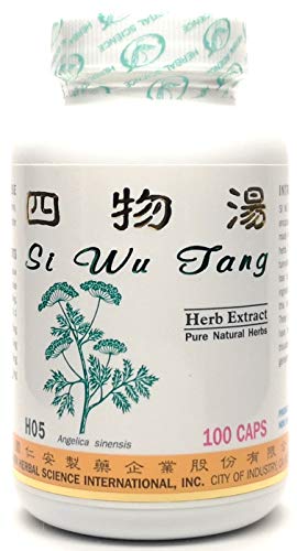 Four Herbs Formula for Women Dietary Supplement 500mg 100 capsules (Si Wu Tang) H05 100% Natural Herbs