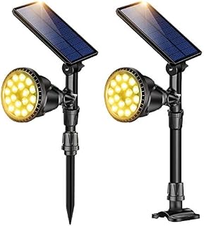 Solar Spot Lights Outdoor, Adjustable Waterproof 18 LED Beads Solar Landscape Lights Solar