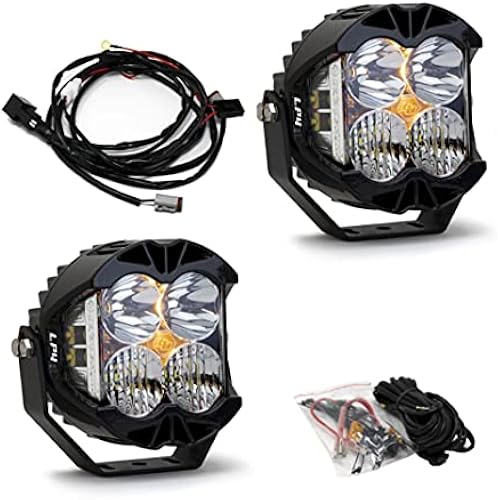 Baja Designs LP4 Pro Light Pod Pair, Driving/Combo, Clear, Amber Backlight