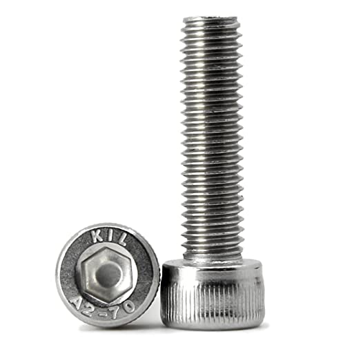 (30 pezzi) M6 x 25mm Vite a testa cilindrica con esagono incassato in acciaio inox 304,filettatura completa