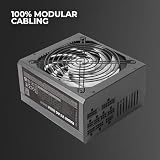 Tacens RADIX VII AG 800, Full Modularny Zasilacz ATX 800W, 10 Lat Gwarancji, 80Plus Silver, Sprawność +87%, Wentylator 140mm FDB z Technologią AI-RPM, Japońskie Kondensatory 105º, Czarny
