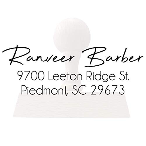 Custom Address Stamp Personalized Self Inking Stamps Custom Return Address Stamper Wedding Favor Stamp Rubber Stamper (Black)