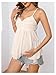 MakeMeChic Women's Maternity Summer Tank Tops Spaghetti Strap Ruffle Hem Sleeveless Pregnancy Camisole Apricot Medium