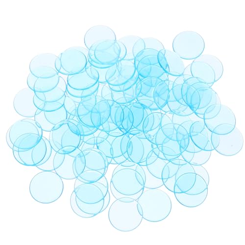 UPKOCH 100pcs Translucent Bingo Chips Plastic Counting Markers for Games and Math Learning Lake Tokens for Bingo and Counting Activities