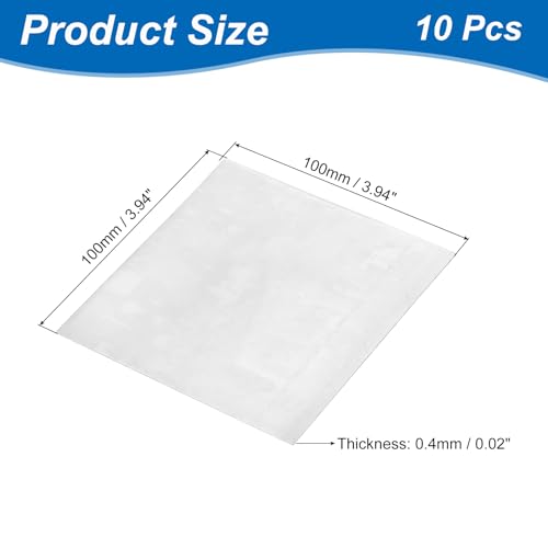 Image of uxcell 10 Pcs Zinc Sheets, 99.9% High Purity Zinc Plate 0.02 inchx4 inchx4 inch(0.4x100x100mm) Metal Zinc Foil Zinc Anode Strip for Science Lab Industry DIY Craft