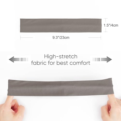 Image of DRESHOW 8 Pack Sweat Bands Headbands for Women Workout Non-Slip Stretchy Fashion HairBand Curly Hair Headband Soft Hair Accessories for Sports Running Athletic Yoga