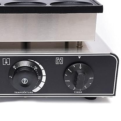 czyuRachel Holländischer Pfannkuchen-Waffeleisen, 900w 50~300℃ Pancake Maker Mini Pfannkuchen Automat, Mit Antihaftbeschichtung Und Mit 0~5min Timer – Bild 7