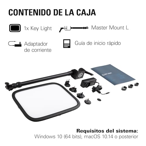 Miniatura 10 de Elgato Key Light - Luz Profesional De Estudio De 2800 Lúmenes, Con Soporte De Escritorio Para Streaming, Grabación Y Videoconferencia, Temperatura Y Brillo Ajustables Con App En Mac, Pc, Ios, Android