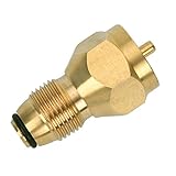 GasSaf Universal 1lb Propane Tank Refill Adapter for Disposable Small Bottle- 100% Solid Brass Regulator Valve Accessory