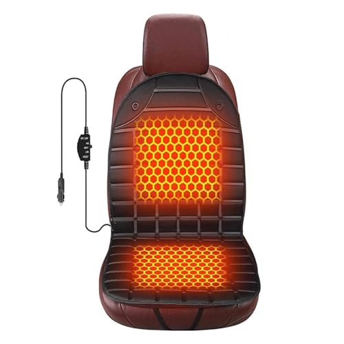 Professional Comfort- 𝐡𝐞𝐚𝐭𝐞𝐝 𝐜𝐚𝐫 𝐬𝐞𝐚𝐭 𝐜𝐨𝐯𝐞𝐫 Adjustable Fits Most Cars,H-Black1seat