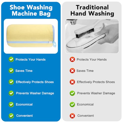 Dntorx 2 PCS Shoe Washing Machine Bags for Washer and Dryer with Outer Mesh - image 6