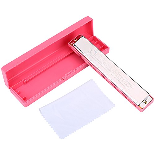 Harmonica 24 trous, C clé Harmonicas enfants Jouet Cadeau Harmonicas en métal (rose) - Les Beatles, Paul McCartney, John Lennon, RIngo Starr, George Harrison Harmonica 24 trous, C clé Harmonicas enfants Jouet Cadeau Harmonicas en métal (rose)