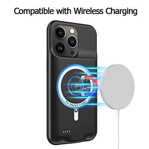 Unlou Battery Dh High Capacity Rechargeable Portable Charger Case Extended Battery Pack Fordireless Charging Case With Carplay-Black #TOP4