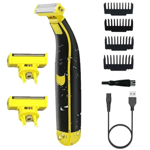 Stellaya Razors for Men Electric Shaver, 2025 New Electric Beard Trimmer, Full Body Washed Wet & Dry Shaver 4 Types of Limited-Length Combs (1set+2 Blades)