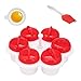 Eteslot Moldes para Huevos para hervir Huevos,6 moldes para Huevos para Caldera de Huevos - Vaporizador de Huevos para Huevos Duros sin cáscara, 6 unids/Set de Cazadores furtivos de Huevos, hervidor