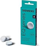 Siemens Reinigungstabletten TZ80001A, 10 Stück, Kaffeeöl-Rückstände ideal entfernen, Original-Zubehör, passend für Kaffeevollautomaten der EQ Reihe, sowie Einbauvollautomaten