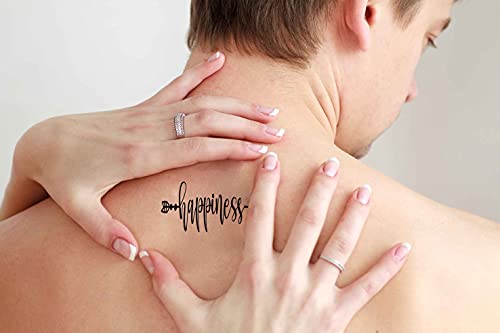 17 Designs Temporary Tattoos Boho Arrows Watercolor Bird Feather Inspirational Word Calligraphy Phrase Quote Hand Temporary Tattoo Neck Arm Chest For Women Men Adults #TOP4