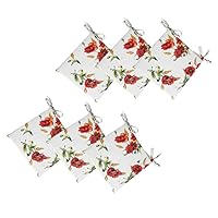 Set 4 Cuscini Per Sedia Cucina - Cotone Imbottito 5 Cm, Stampa Limoni Made In Italy - Foto 8