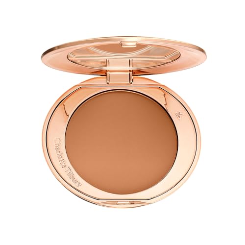 Image of Charlotte Tilbury Airbrush Flawless Finish Setting Powder - Pore-Blurring Pressed Powder for Face Makeup to Minimize Shine with a Soft-Focus Finish