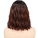 Pelucas Rizadas Cortas Para Mujer Niñas Marrón 14 inch Pelucas Pelo Natural...