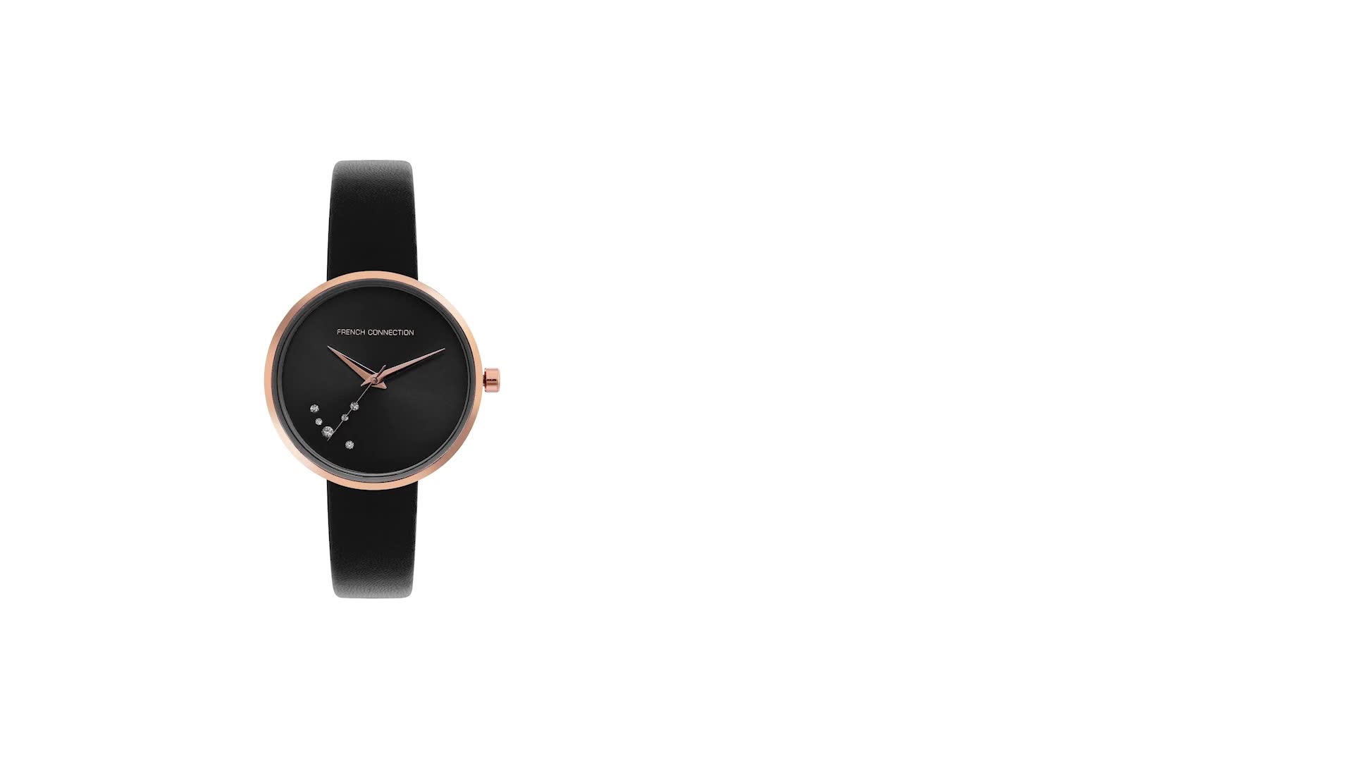 French Connection Analog Black Dial Women's Leather Watch-Fcl23-F