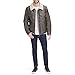 Levi's Men's Faux Leather Sherpa Trucker Jacket, Dark Brown/Quilted Lining, X-Large