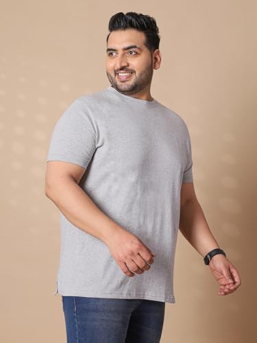 Image of Bigbanana Plus Size Men's Regular Fit Solid Round Neck Tshirt