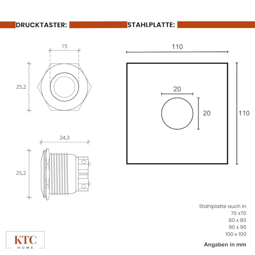 Timbre de puerta resistente a la intemperie con luz LED blanca y acabado RAL 9016 7