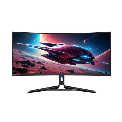 Lenovo Legion R34w-30 34" Class UW-QHD Curved Screen Gaming LED Monitor - 21:9 - Raven Black