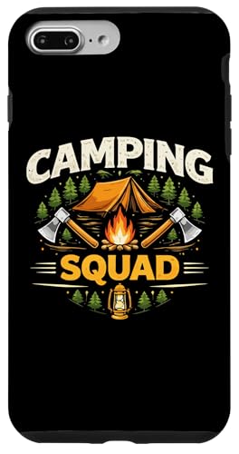 Camping Squad �A�E�g�h�A �A�h�x���`���[ �}�C���h�Z�b�g �X�e�[�g�����g�f�U�C�� �X�}�z�P�[�X iPhone 7 Plus/8 Plus �p