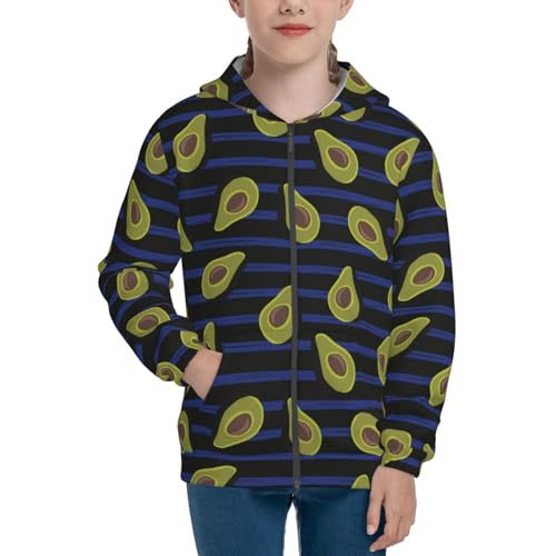 Avocado Kid Hoodies Boys Zip Up Sweatshirts Girls Pullover with Pocket3