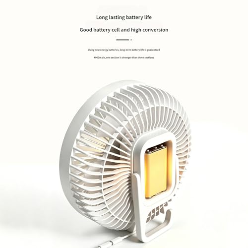 Ventilador LED recargable camping portátil multifuncional techo lámpara 6