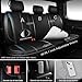 CAR Pass Nappa Leather Car Seat Covers, Durable Waterproof Luxury Universal for SUV Pick-up Truck Sedan, Anti-Slip Driver 5 Seats Covers Full Set with Backrest (Black Chameleon Iridescent Reflective)