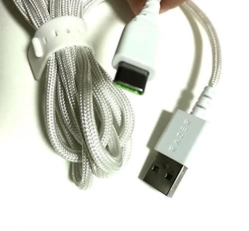 Cable USB C a USB de carga rápida para ratón Razer Viper V2 Pro blanco 2