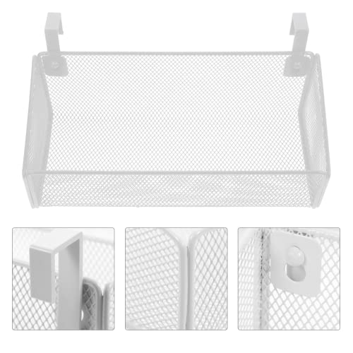 Alipis Bedside Hanging Organizer Metal Mesh Shelf Dorm Hanging Storage Baskets Over Organizer Rack for Dorm Bunk White - Image 4