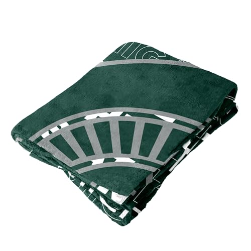 Logo Brands NCAA Michigan State Spartans Classic Throw Fleece Blanket – -50” x 60” Ultra-Soft Game Day Blanket with Bold Team Colors & Logo – Cozy College Team Bedding for Fans & Alumni by Logo Brands - Image 5