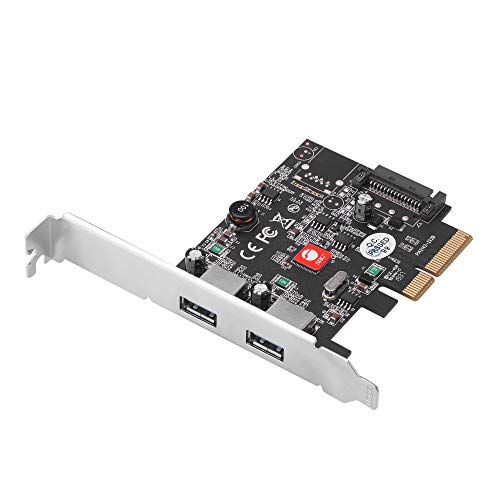 Siig Usb 3.1 2-Port Pcie Card, Pcie 3.0 X4 To Two Usb 3.1 Gen 2 Type-A, 10Gbps & 5V/900Ma Per Port,Uasp,Over-Current Protection,Asmedia Asm3142 Chipset,Dual-Profile Brackets Ju-P20912-S2 #TOP11