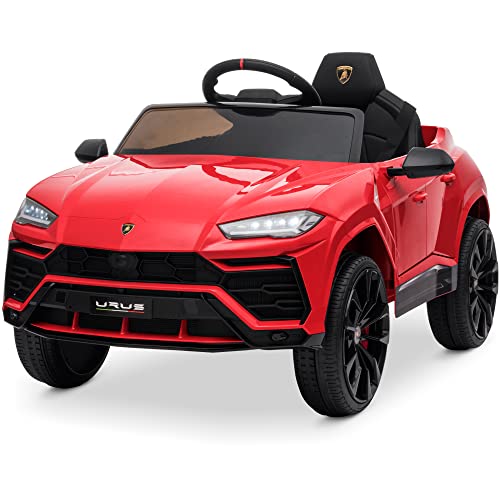 Kidzone Ride On Car 12V Lamborghini Urus Kids Electric Vehicle Toy w/Parent Remote Control, Horn, Radio, Port, AUX, Spring Suspension, Opening Door, L