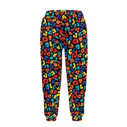 Colorful Kids Casual Sweatpants with Pockets for Age 4-15 Years