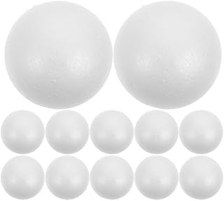 ARTIBETTER 20Pcs White Half Polystyrene Foam Balls for DIY Wedding Flower Arrangements, 3.93 Inch Floral Craft Supplies, Lightweight and Durable