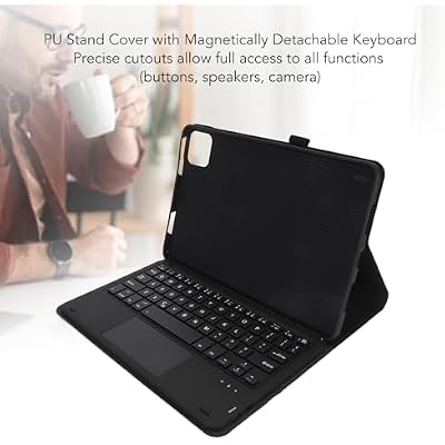 XUMIUZIY Tablet Keyboard Case, Universal Tablet Case with Wire Less Bluetooth Keyboard Magnetic for for Pad 6 6 Pro 11 Inch 2023 (Black)