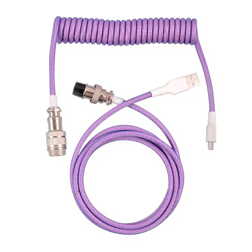Coiled USB C Keyboard Cable for Gaming Keyboard...