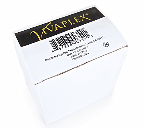 Vivaplex, 24, White, 2 Oz Cosmetic Jars, With Liners And Dome Lids #TOP1