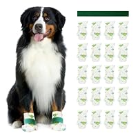 Furrtripsy Disposable Dog Booties for Dog Cats, Pet Booties Waterproof and Breathable with Adjustable Velcro,Unstoppable Paw Protectors for Large,Small and Medium, 20 Counts (Large)