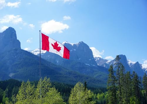 Drapeau Canada fond photographique 3.6x2.5m pour fête patriotique