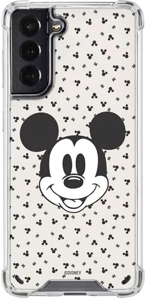 Skinit Clear Phone Case Compatible with Galaxy S21 5G - Officially Licensed Disney Mickey Mouse Classic Design