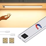 AIMENGTE Unterbauleuchte Küche,Handfegen Sensor Licht,unterbauleuchte berührungslos,Usb-Wireless-küchenlampe Led-Lichtleiste Für Schrank, Schrank Und Flur (40CM, Warmweiß)