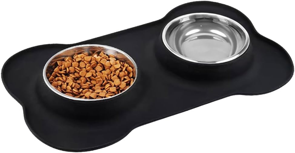 MGNLR 2 in 1 Stainless Steel Dog Food and Water Bowls, No Spill Mess-Proof Food & Water Dog Food Bowls with Skid Resistant Silicone Mat, Dog Bowls Small Size Dog, Medium, & Large, Pet Puppy Bowl (B0DCNPB36Q) Amazon Price History, Amazon Price Tracker