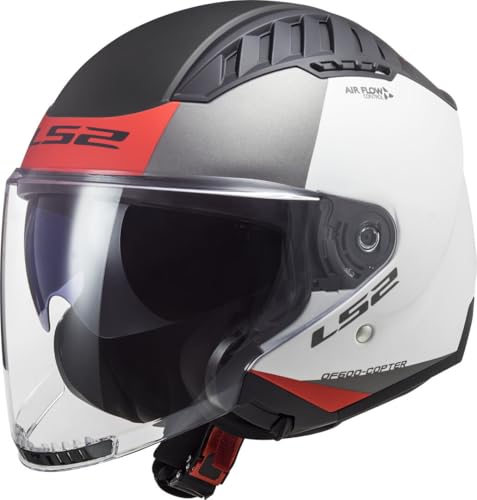 Ls2, Casco Moto Jet Copter Ii Urbane Matt White Red, S